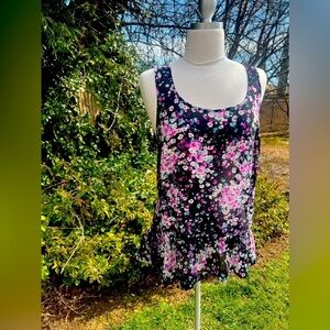 TORRID Floral Sleeveless Top - Black and Pink